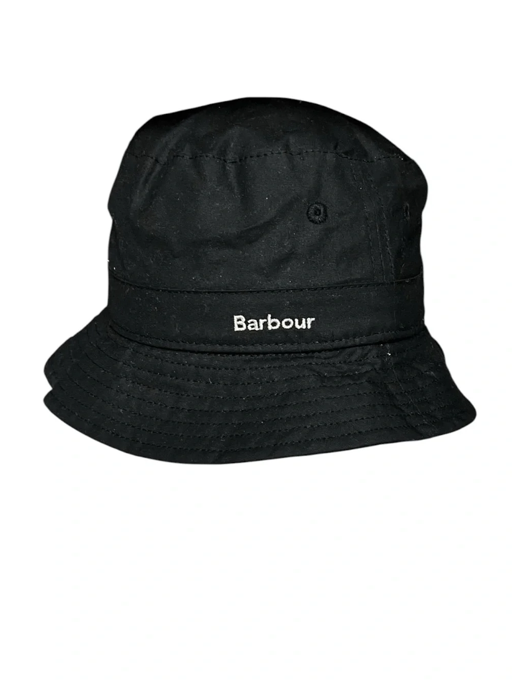 🌻Barbour Black Cascade Bucket Hat 100% Cotton Embroidered Logo  Size S